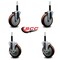 Service Caster 5'' Maroon Poly Wheel Swivel 3/4'' Expanding Stem Caster Set 2 Brakes, 4PK SCC-EX20S514-PPUB-MRN-2-TLB-2-34 - alternate 3
